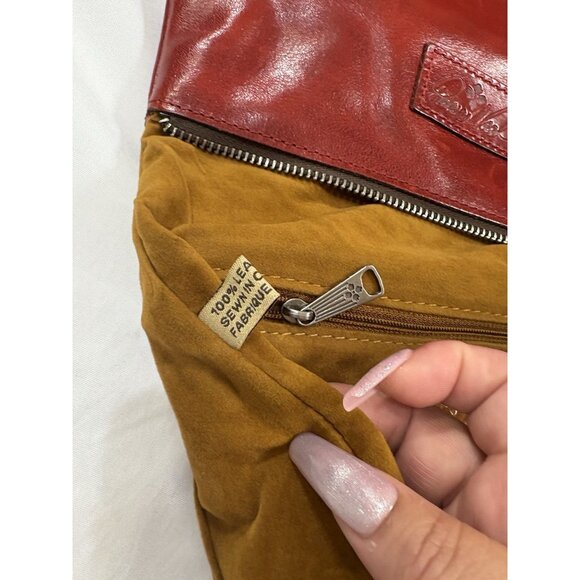 PATRICIA NASH Valerie Ruby Red Leather Wristlet Clutch Purse - Picture 10 of 12